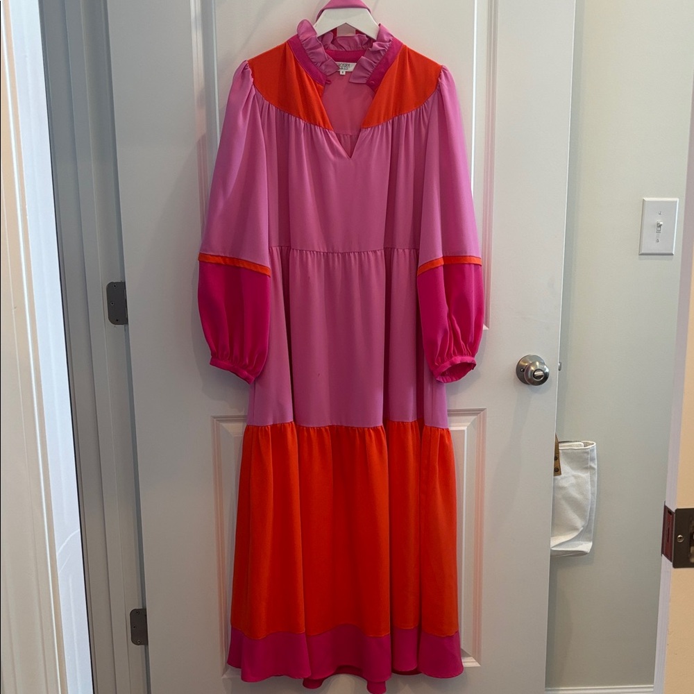 CROSBY by Mollie Burch Pink and Orange Maxi Dress